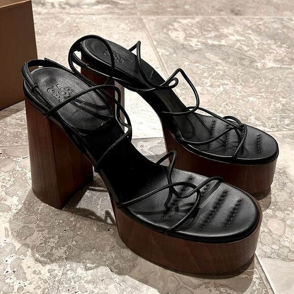 Gia Borghini X RHW Rosie Strappy Platform Sandals, New, Size EU 39.5 - Picture 6 of 14